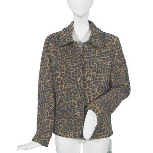 NEW Geiger Austria Boiled Wool Jacket (Coat)!  6 8 12  Cheetah or Leopard Print